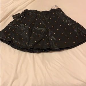 Faux leather skirt